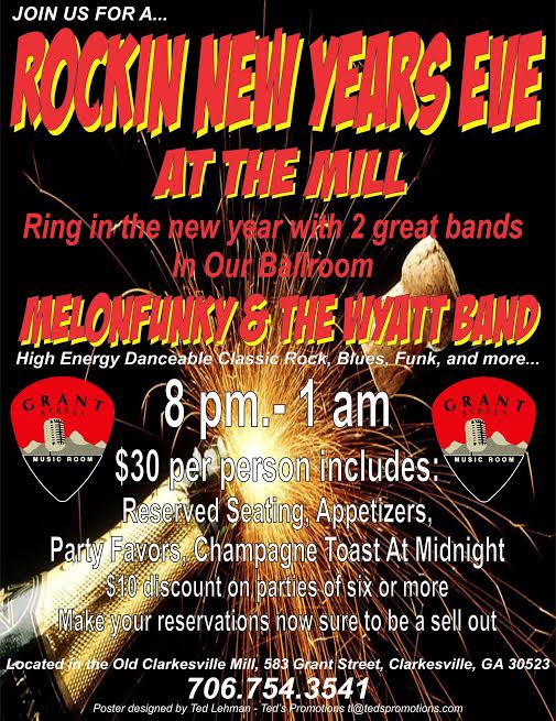 Rockin New Year’s Eve Melonfunky & The Wyatt Band | Grant Street Music Room